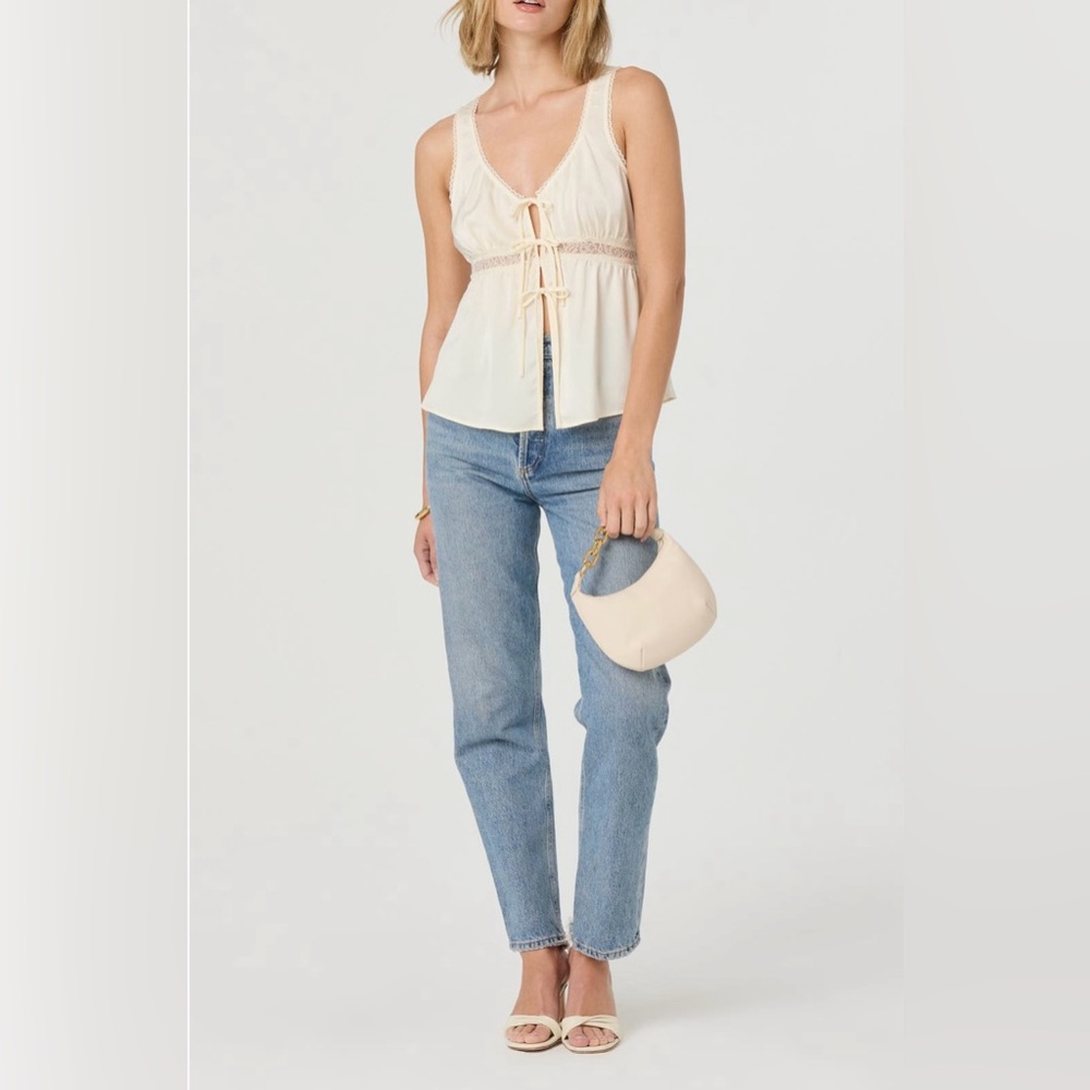 Aster The Label tie front blouse. NWT